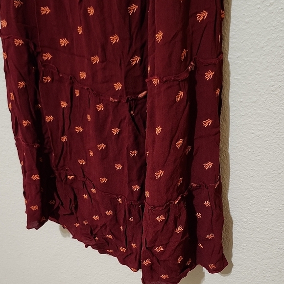 RAGA Red A-Line Midi Skirt with Tie Front - Picture 11 of 12